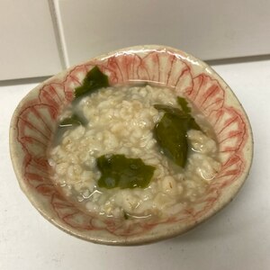 オートミール de わかめスープ粥